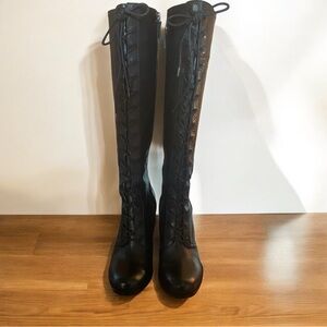 FRYE TALL LACE UP BOOTS